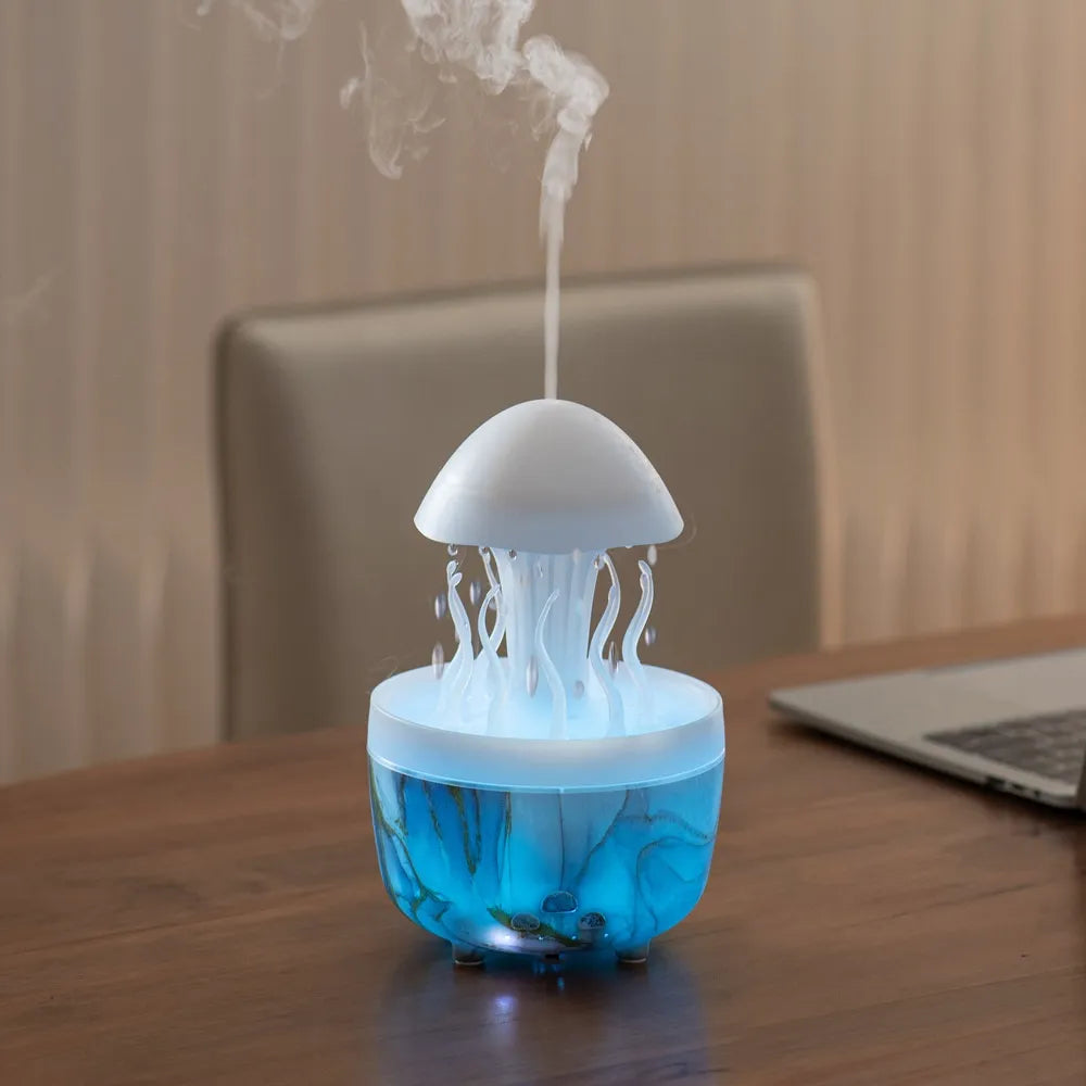 Rotating Water Drop Aroma Diffuser Household Colorful Night Lamp